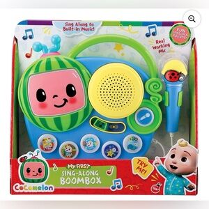 Cocomelon Toy Singalong Boombox with Microphone for Toddlers Built-in Music